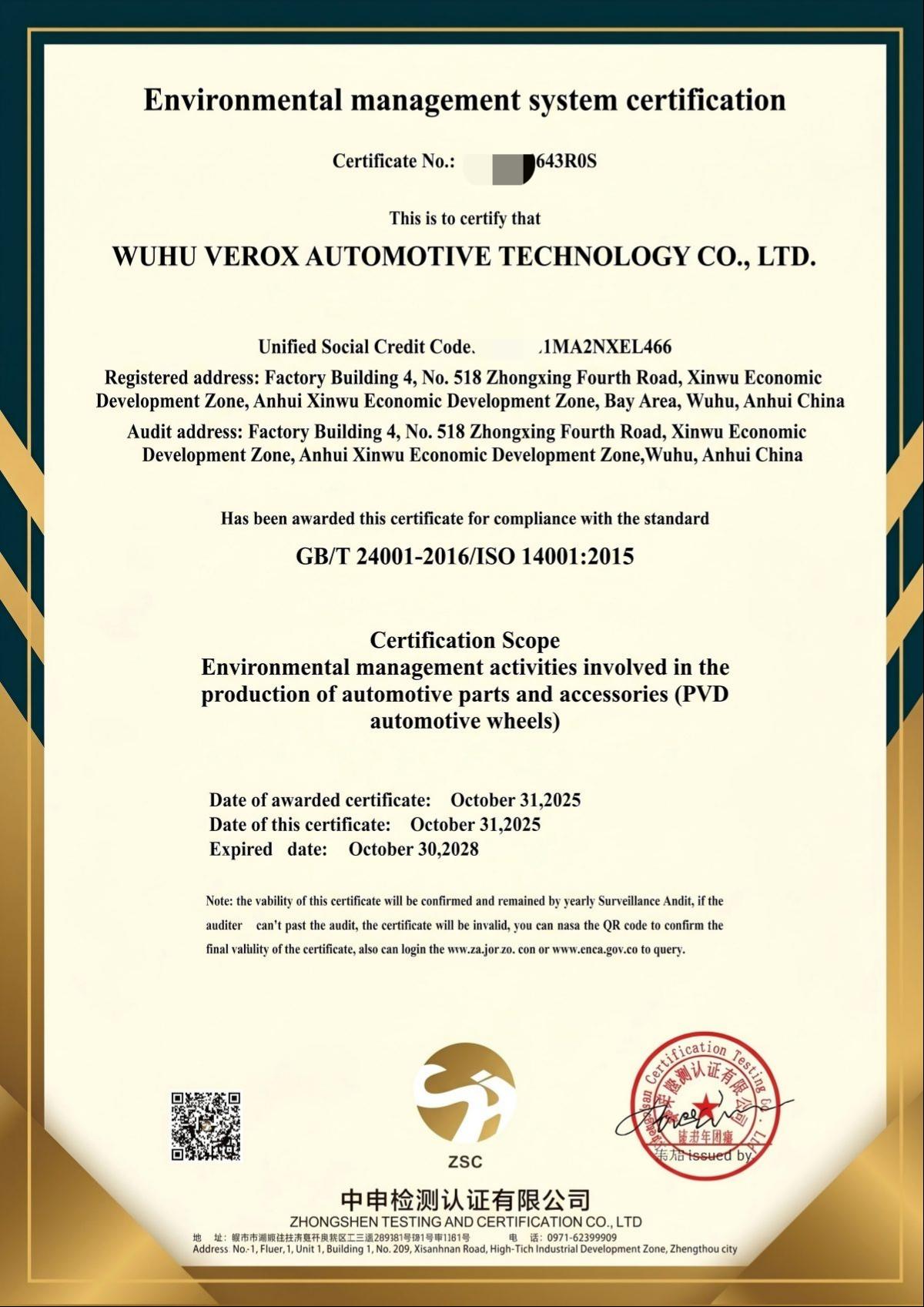 Accreditation Certificate