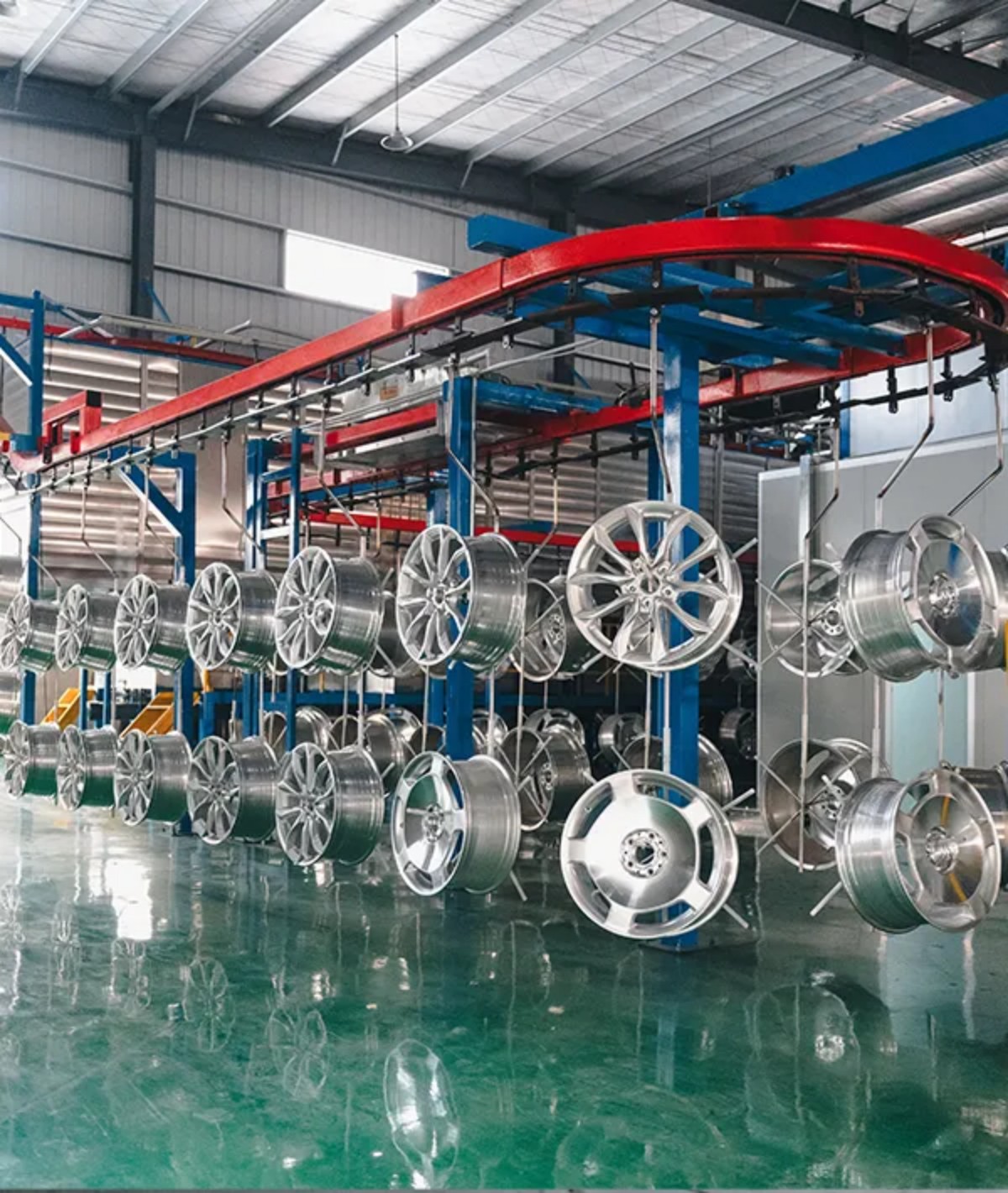 Continuous Overhead Conveyor Powder Coating Line